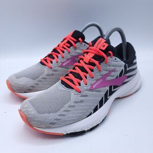 Brooks Launch 6 Athletic Running Shoe Womens Size 8 1202851B027 Gray Black Red